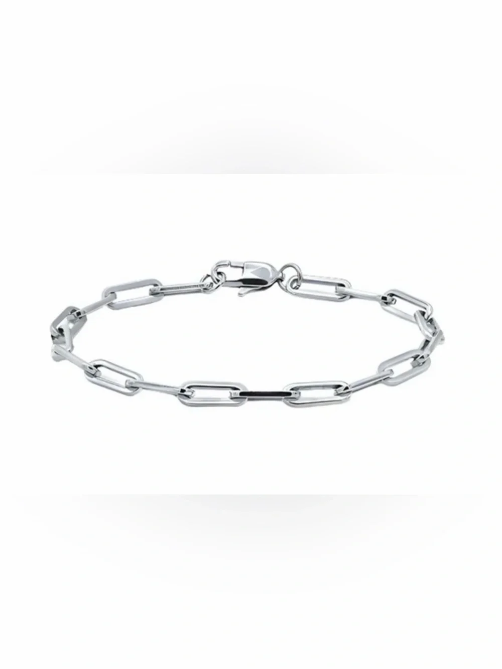 Water Watch Co Panama Long Link Bracelet Silver Stainless Steel Unisex